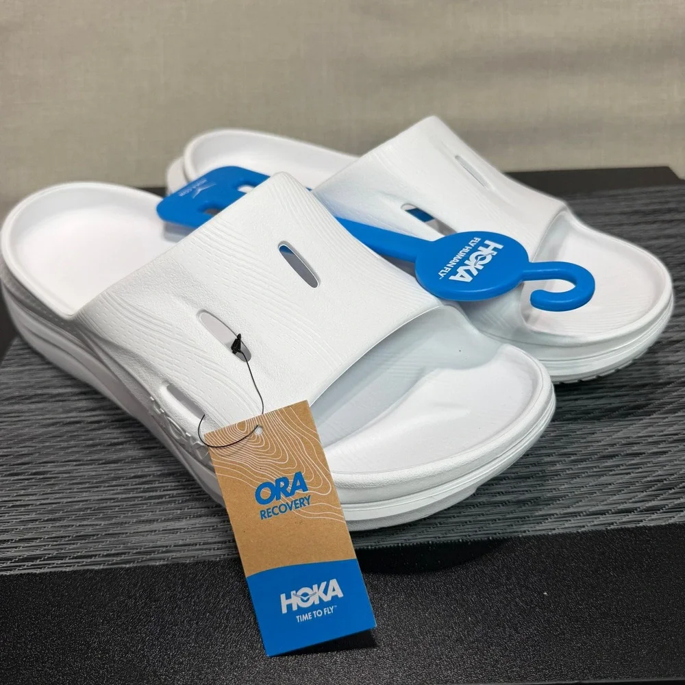 Hoka Ora Recovery Slide 3 - Mens Size 9 - White 1135061 WWH Comfort Sandals